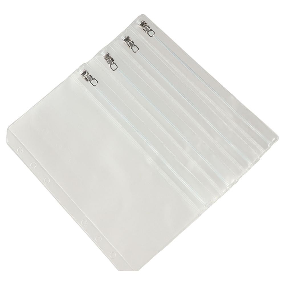 

5Pcs Document Organiser A5 A6 Clear Pvc Pockets Paper Organizer File Organizer Binder Cash Envelopes