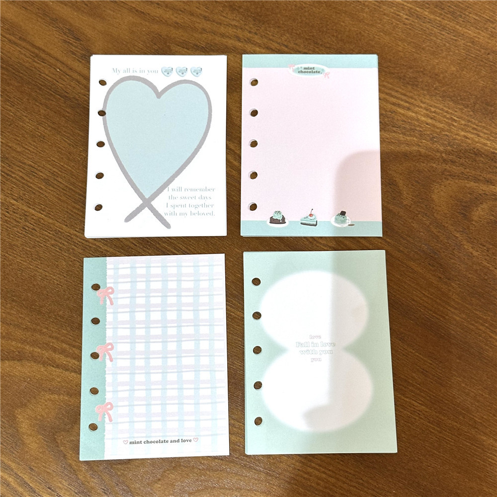 

40Sheet/50Sheet/60Sheet M5 A8 Loose-Leaf Notebook Refill Paper Cake Snowflake Star Inner Refill
