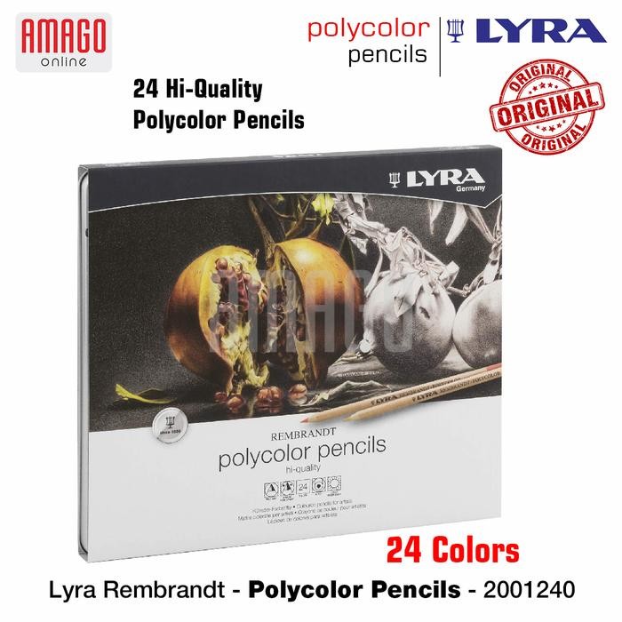 

Lyra - Rembrandt Polycolor Pencils - 24 Pcs - Assorted Colors - 200124 #Gratisongkir