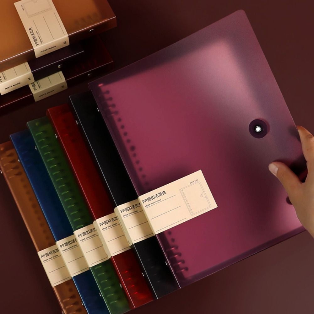 

Inner Cover A5/B5/A4 Binder Cover 8 Hole Notebook Binder Loose Leaf Notebook Shell Transparent Diy