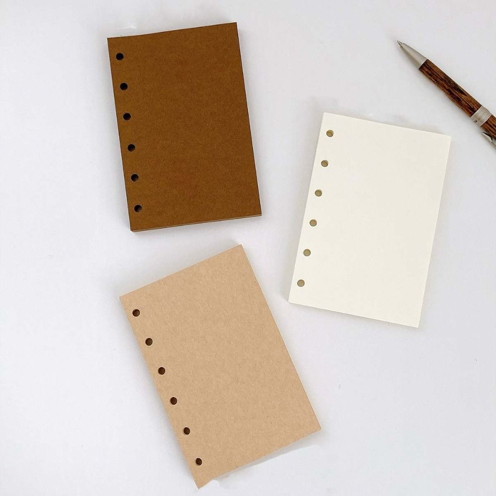 

50Sheets A7 Loose-Leaf Notebook Refill Paper 6-Hole Index Inside Page Cards Inner Refill Binder