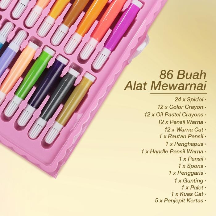

Crayon 1 Set Anak 86 Pcs Pensil Warna Alat Mewarnai Gift Set #Gratisongkir