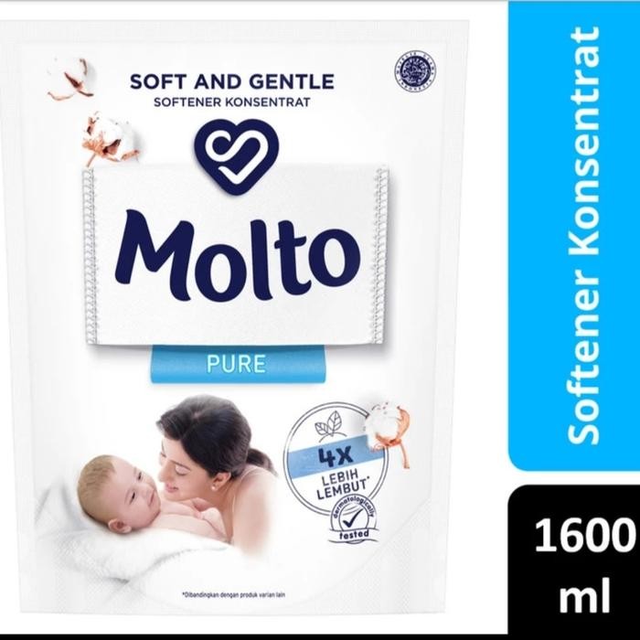 molto pure pewangi pakaian bayi,pelembut baju bayi konsentrat 1600 ml