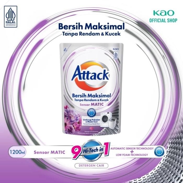Attack Sensor Matic Deterjen Cair 1200ml