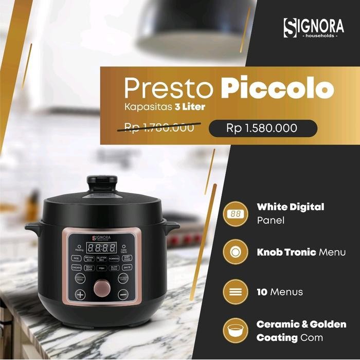 Panci Presto Signora Piccolo Pressure Cooker Kapasitas 3 Liter Signora