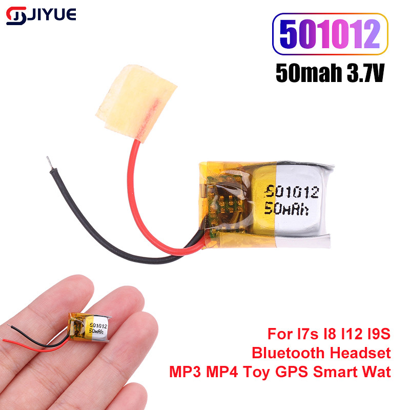 501012 50mah 3.7V Lithium Polymer Rechargeable Battery For I7s I8 I12 I9S Bluetooth Headset MP3 MP4 