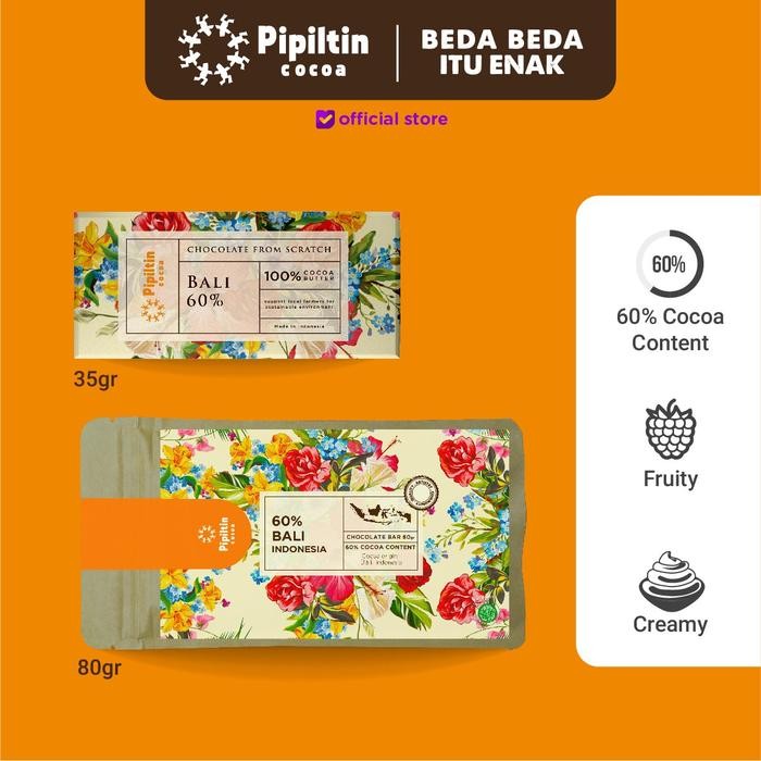 

PastikanTerjaminMutunya- Pipiltin Cocoa Dark Chocolate - Chocolate Bar Bali 60%