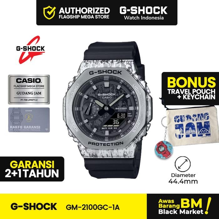 G-shock GShock GM-2100GC-1ADR Jam Tangan Pria Cowok Analog Digital Anti Air Kaca Mineral Original