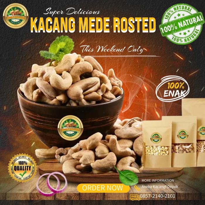 

PastikanTerjaminMutunya- Mede Panggang 500gram ( kacang mete Oven ) Roasted cashew
