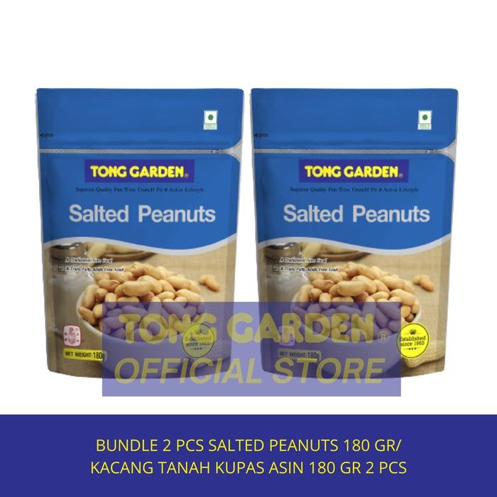 

PastikanTerjaminMutunya- Bundle 2 pcs Tong Garden Salted Peanuts 180 gr - Kacang Tanah Rasa Asi