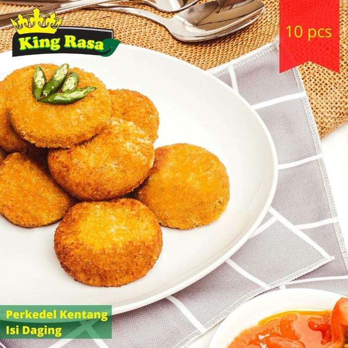 

PastikanTerjaminMutunya- Perkedel Kentang Daging Frozen Perkedel beku perkede frozen isi 10 pcs