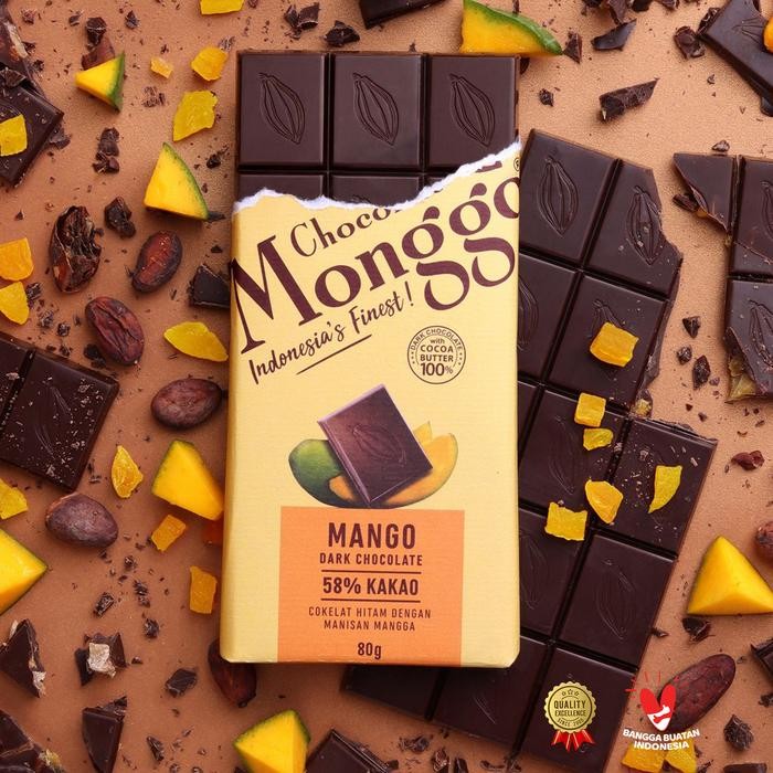 

PastikanTerjaminMutunya- Mango & Dark Cokelat Chocolate Monggo 80g Coklat Hitam & Manga