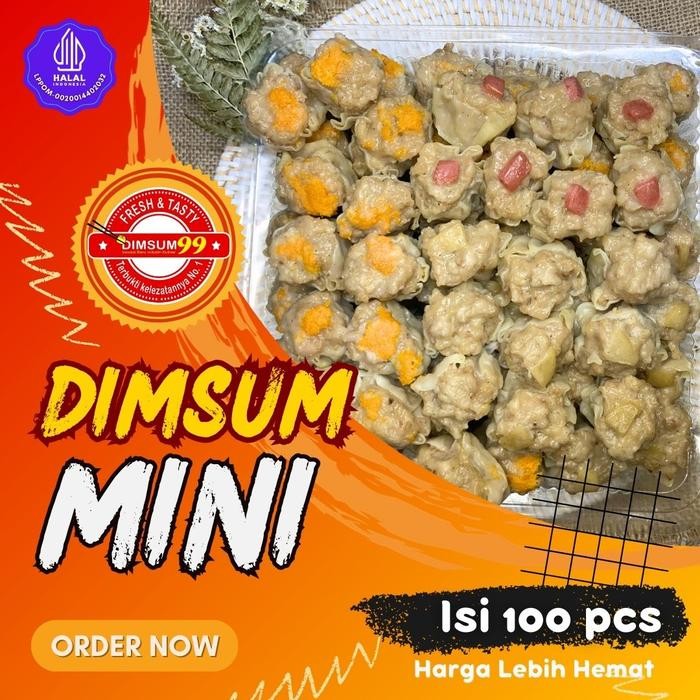 

PastikanTerjaminMutunya- Dimsum Mini Frozen isi 100 pcs Free Saos Merah Nagih Halal Enak