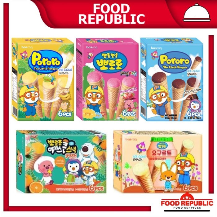 

PastikanTerjaminMutunya- PORORO ICE CONE SNACK ISI 6 PC BINGBING WAFER SNACK ES CREAM HALAL