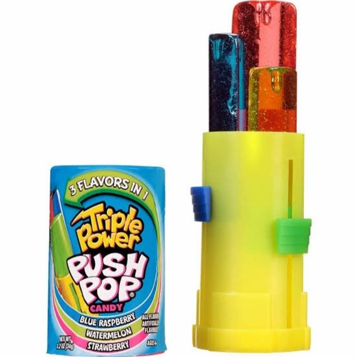 

PastikanTerjaminMutunya- permen PUSH POP CANDY TRIPLE POWER CANDY 34G