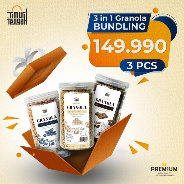 

PastikanTerjaminMutunya- Paket Hemat [Bundling 3 Produk) Granola 500gr Timur Tengah Sereal