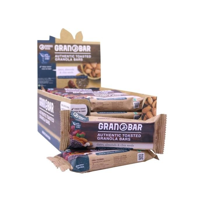 

PastikanTerjaminMutunya- Granobar - Dates, Almonds & Chia Seeds Box 16pcs