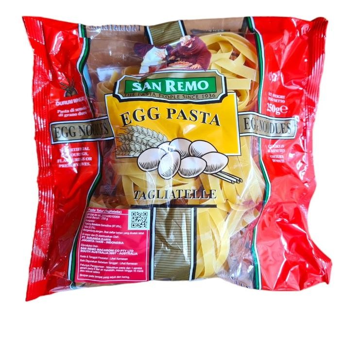 

SemuAReadyYaB0Zq- Pasta gandum tagliatelle egg noodle kering instan San Remo 250 Gram 250gram