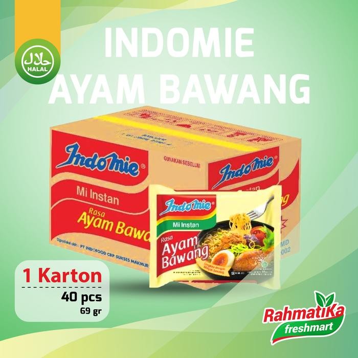 

SemuAReadyYaB0Zq- Indomie Rasa Ayam Bawang 1 Dus Isi 40 Pcs 69G