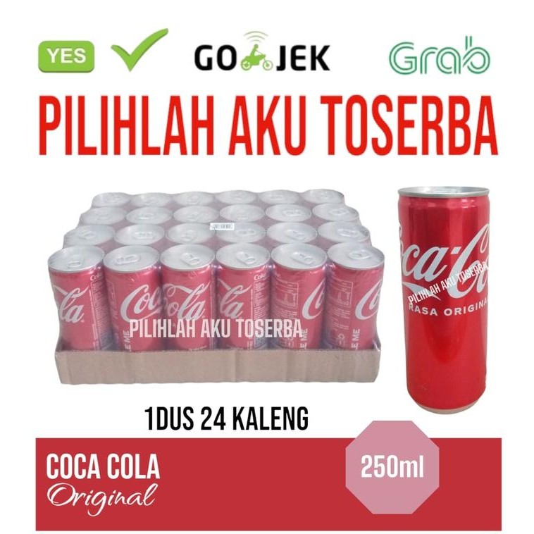 

St0ckMelimpAh- Coca Cola Original KALENG CAN 250 ml - ( HARGA 1 DUS )