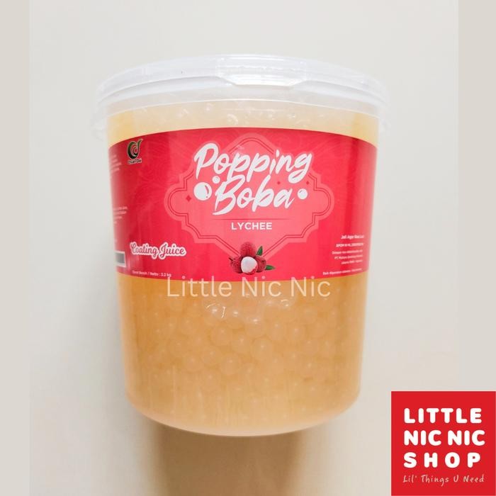 

BnyKpilihAnSkrG- Lychee Popping Boba rasa Leci 3.2 kg Chuan Dai Import Taiwan