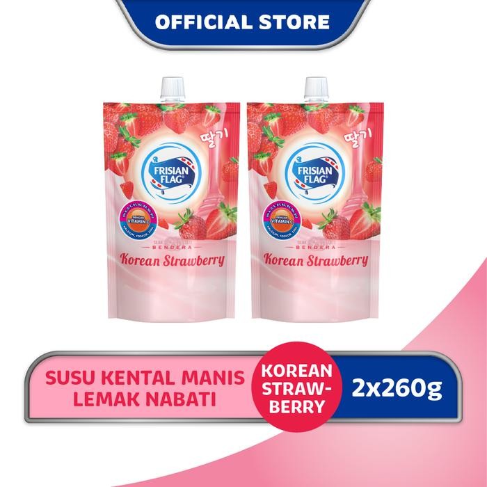 

BnyKpilihAnSkrG- Frisian Flag Bendera Kental Manis Korean Strawberry Pouch 260g [2 pcs]