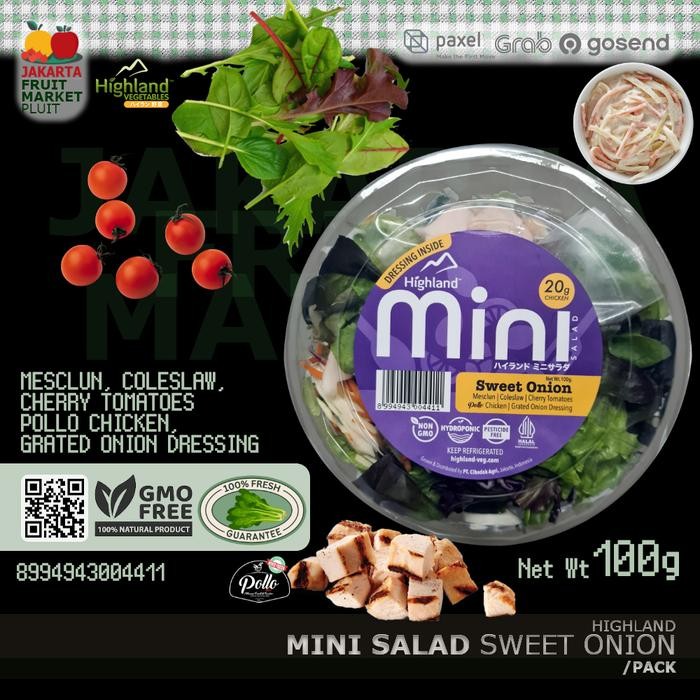 

BnyKBonusBelidiMari- HIGHLAND MINI SALAD Baby cos coleslow japan chicken dressing caesar