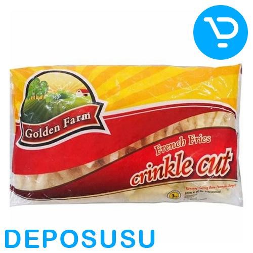 

BnyKBonusBelidiMari- French Fries CRINKLE CUT - Golden Farm 1kg (ojol instan)