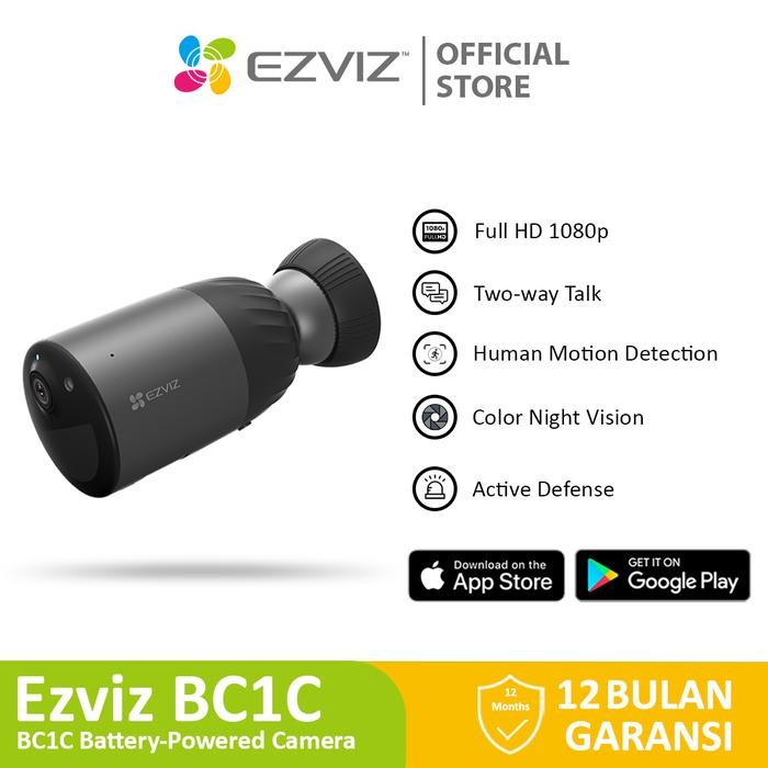 Jepret- Ezviz Bc1C Smart Home Ip Camera Battery Powered Cctv Outdoor