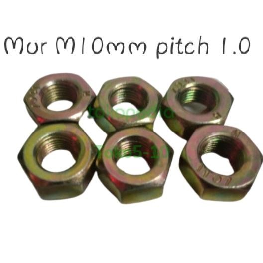 PREMIUM Mur Nut M10 x 1.0 Drat Lemas Mur M10 x pitch 1.0 Kunci 17