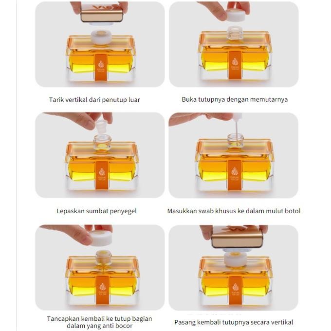 Original.. Parfum Mobil Mewah Dashboard Hiasan Mobil 80Ml Tempat Parfum Mobil Bahan Crystal Bisa