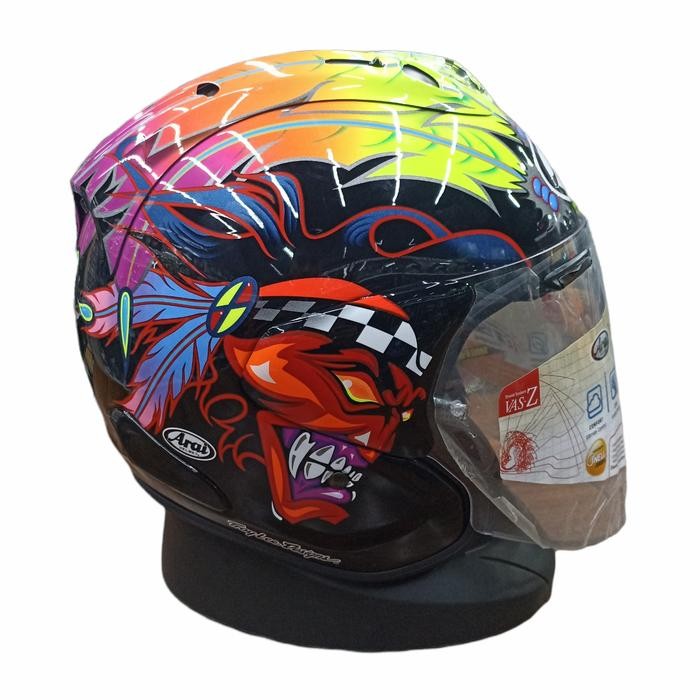 ARAI VZ RAM RUSSEL BLACK HELM HALF FACE