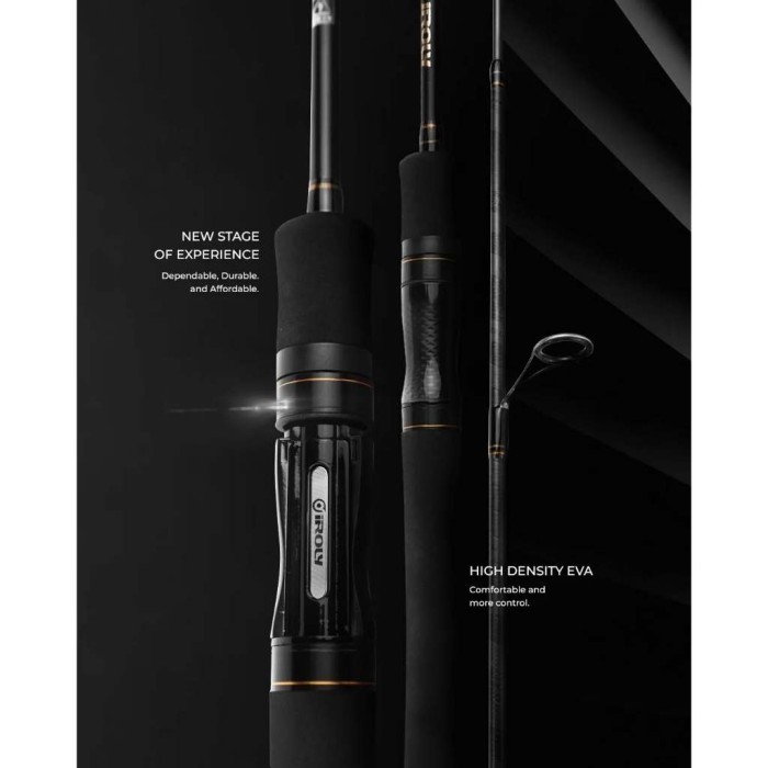 joran pancing iroly arcadia ukuran 165cm-180cm marit full fuji bahan carbon solid gagang full eva