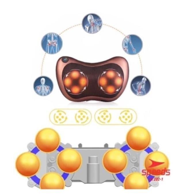 MASIH ADA. BANTAL MASSAGE ELEKTRIK- MASSAGE PILLOW MOBIL - PIJAT LEHER 8 BOLA