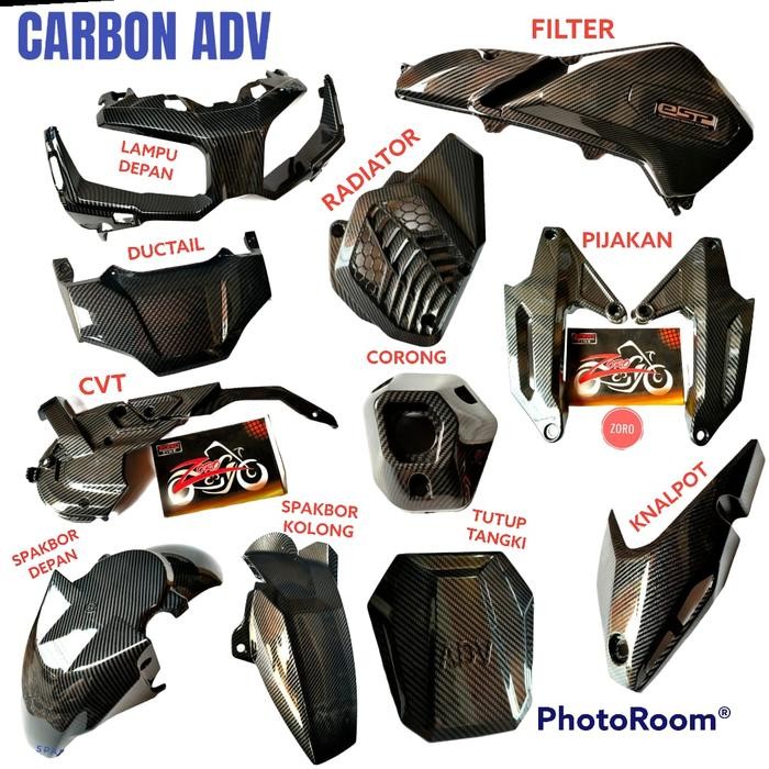 TUTUP COVER BODY FULL SET MOTOR ADV 150 CARBON ZORO