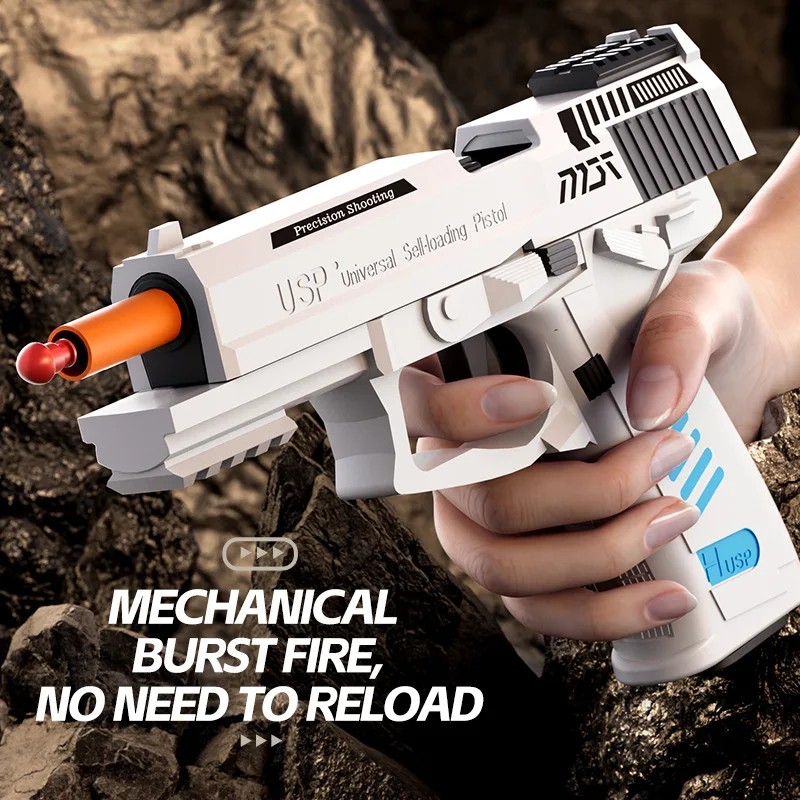 Csnoobs USP Throwing Shell Toy Gun Soft Bullet Airsoft Launcher Outdoor Sports CS Game Weapon Pistol
