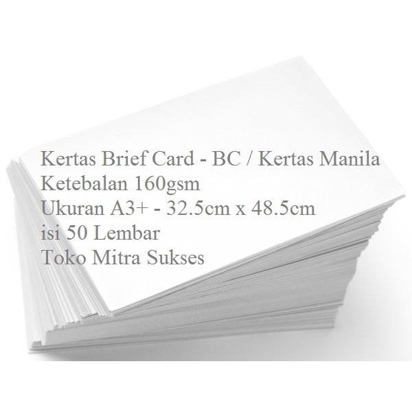 

A3+ Kertas ef - BC - Kertas Manila 160GSM A3+ isi 50 Lembar