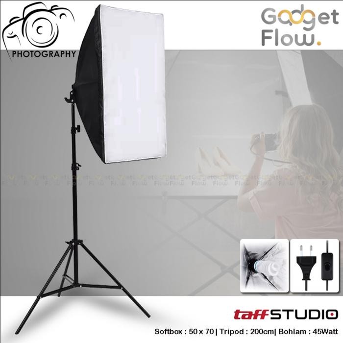 Terang- Paket Softbox Payung Diffuser Fotografi Lighting Tripod Taffstudio