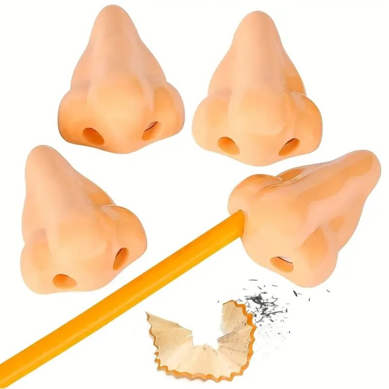 

1/12Pcs Creative Nose-Shaped Pencil Sharpeners Funny Nose Pencil Sharpener School Supplies Prizes