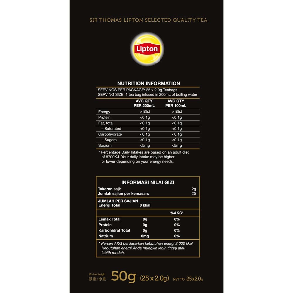 

Lipton Stl Enveloped Earl Grey Twinpack Free Mug