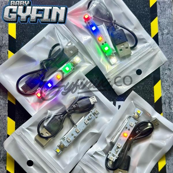 Mainan Rotator LED Bus Miniatur Strobo Asess Bus Miniatur LED 7 Warna 4Mode Diecast *