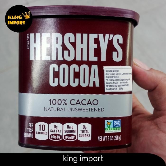 

HERSHEY HERSHEY'S HERSHEYS COCOA UNSWEETENED CHOCOLATE POWDER/BUBUK