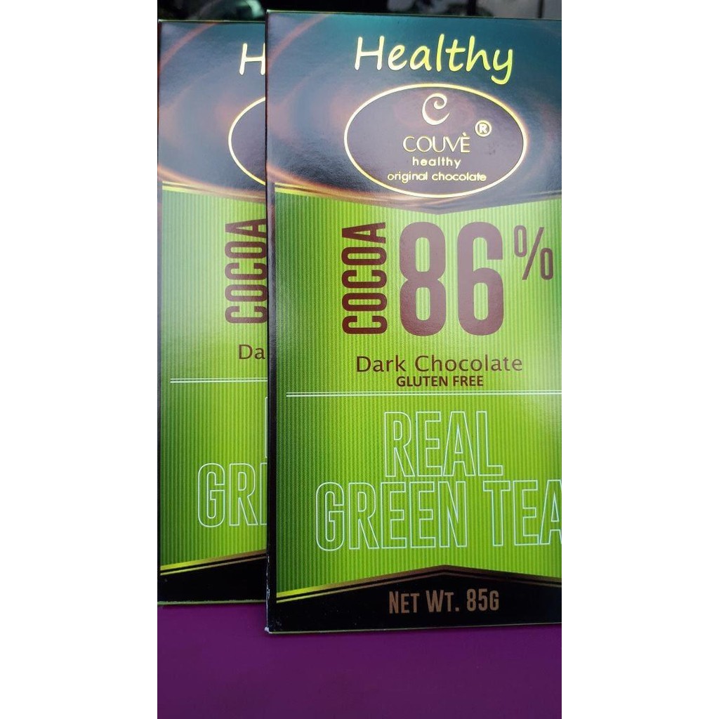 

COUVE HEALTHY CHOCOLATE GLUTEN FREE 86% DARK CHOCO GREEN TEA