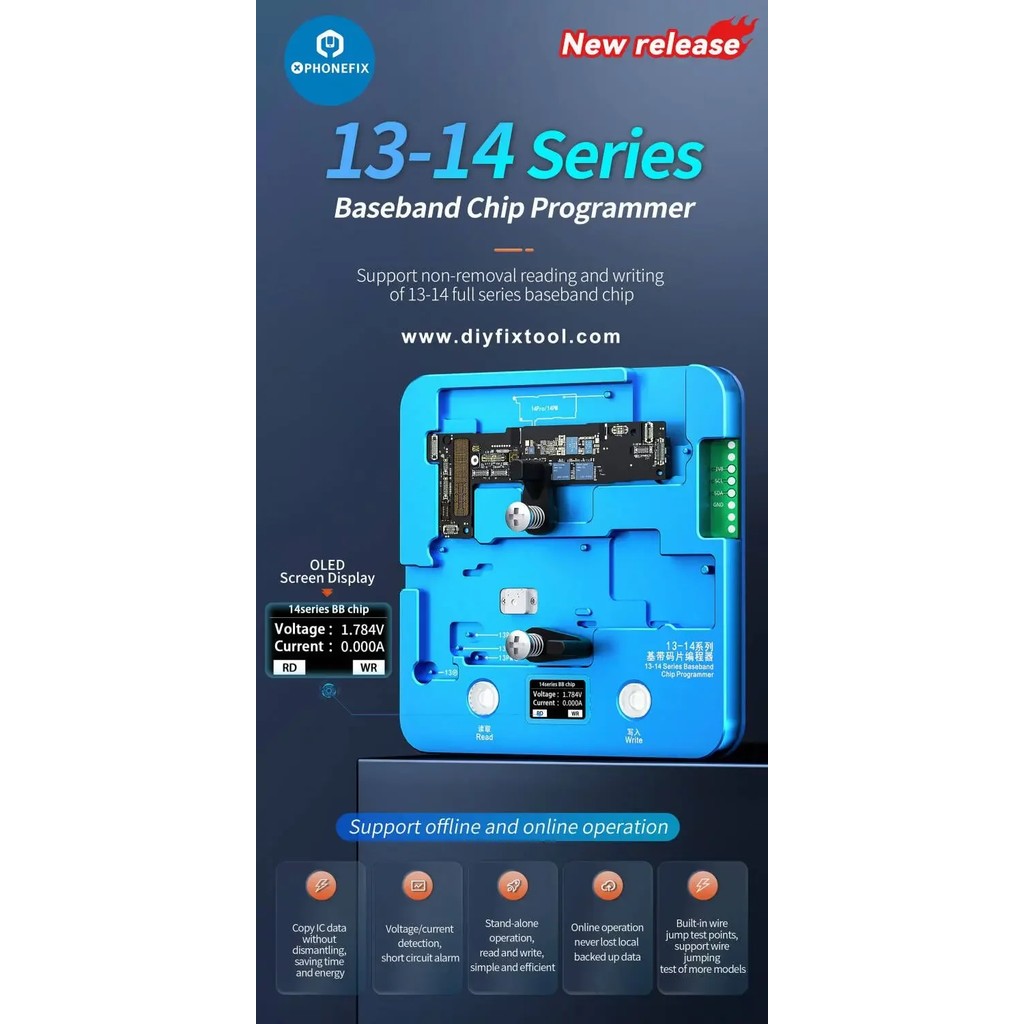 IMPORT JC P15 LOGIC BASEBAND EEPROM IC READ WRITE MODULE DISASSEMBLE NAND PROGRAMMER FOR IPHONE 11