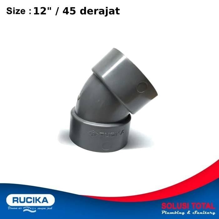 Spesial Knee Pvc D 12 / 45 Derajat Elbow Knie Keni 12 Inch 45 Rucika
