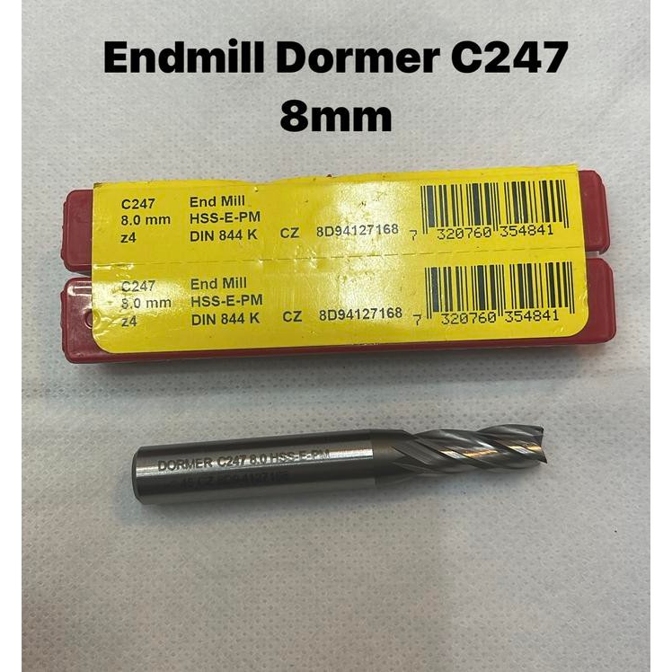 Endmill Dormer 8mm Tipe : C247 HSS