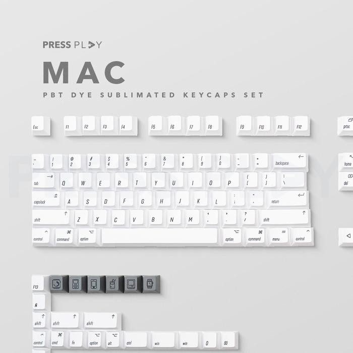 Jasmin.store1 Mac PBT Dye Sub Keycaps by Press Play