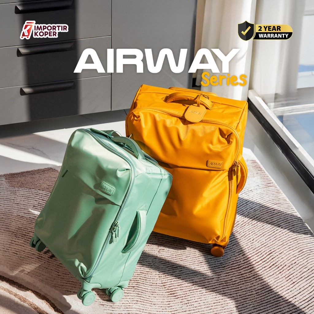 Importir Koper Airway One Pocket Series Kain Nylon Premium Kabin 20 Inch Suitcase Travel Business