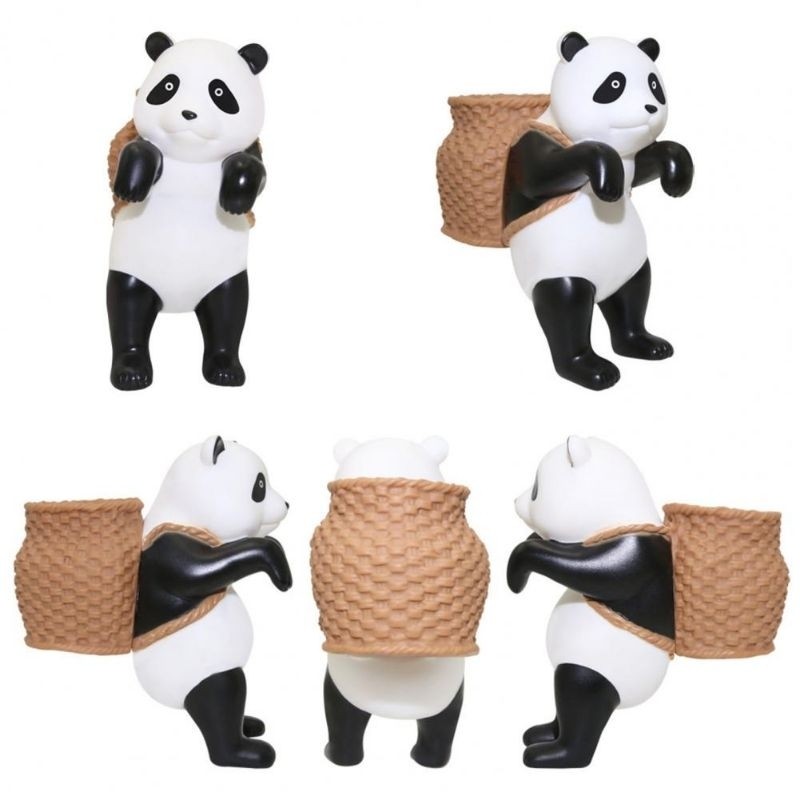 Panda Bambu Dekorasi Hiasan rium Keranjang Bambu