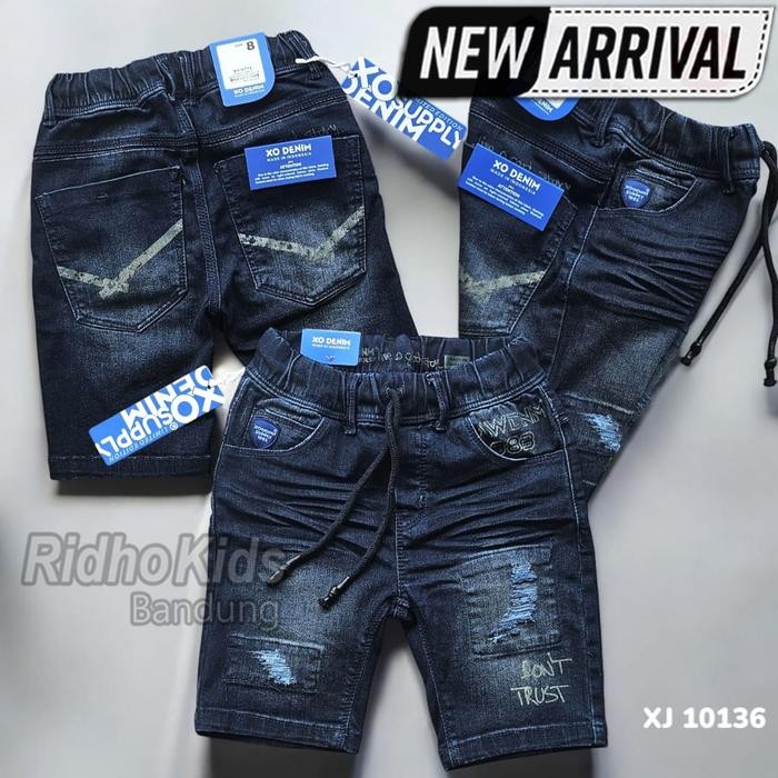 4-12 Tahun Celana Jeans Pendek Anak Laki2 Import Quality Model Terbaru Kekinian Slim-Fitting Santai